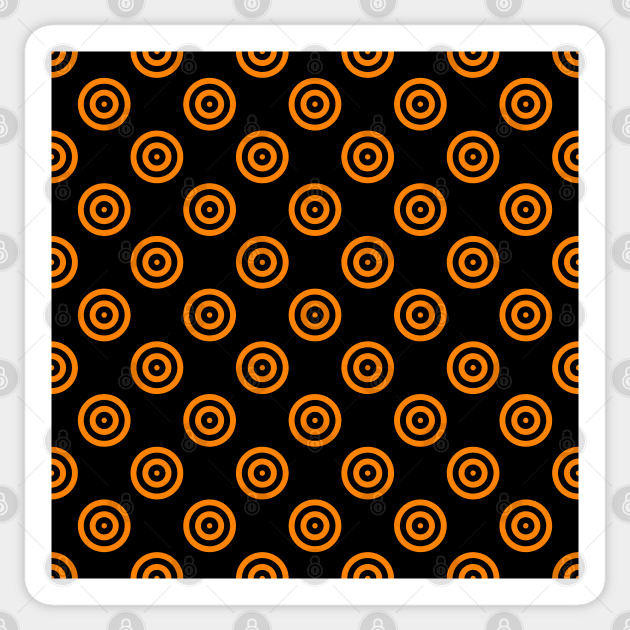 Neon Orange Concentric Circles Sticker by CraftyCatz